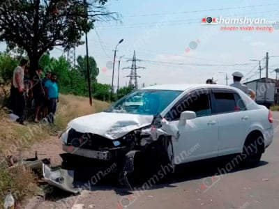 Ավտովթար՝ Կոտայքի մարզում. բախվել են «Nissan Tida»-ն